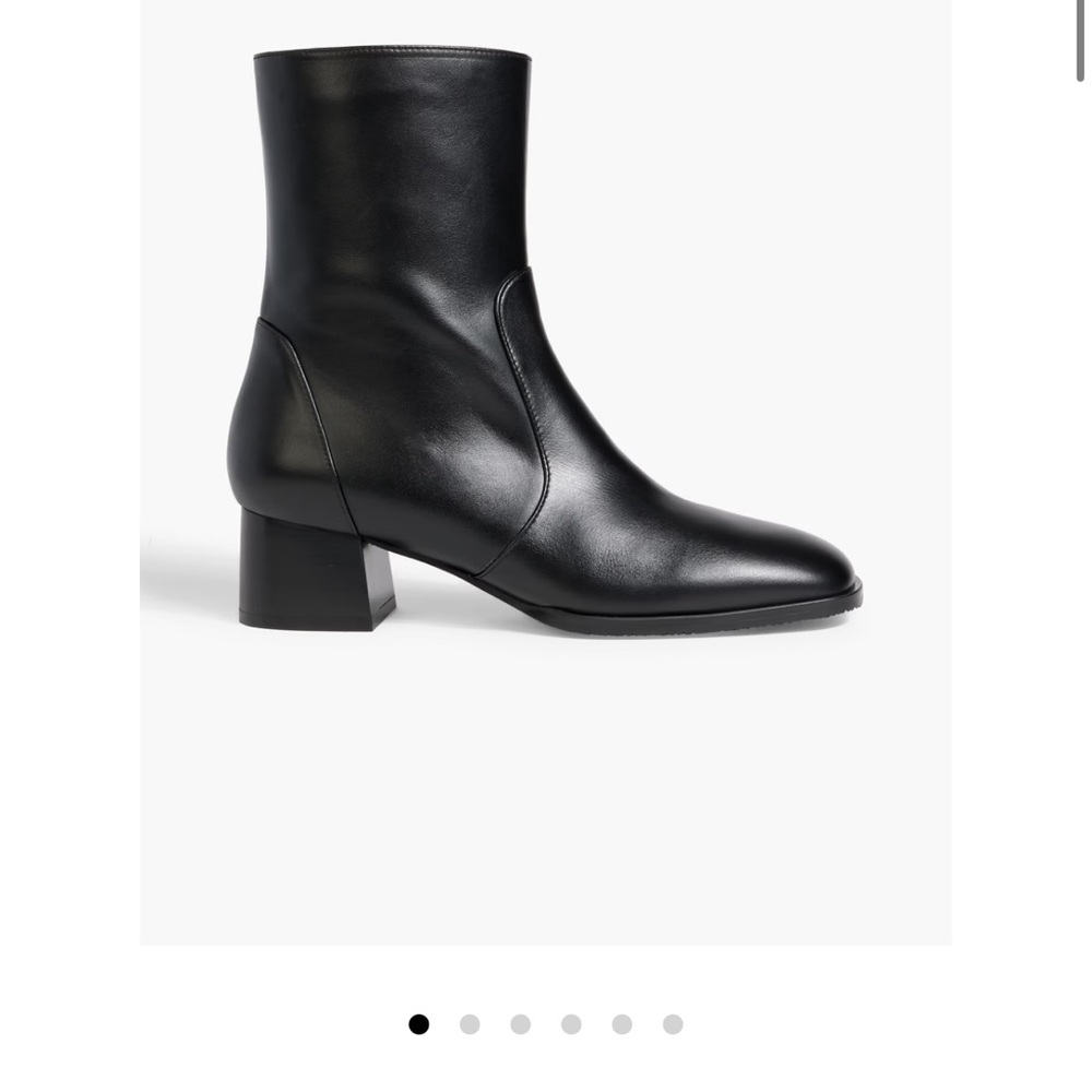 Stuart Weitzman Black Leather Ankle Boots